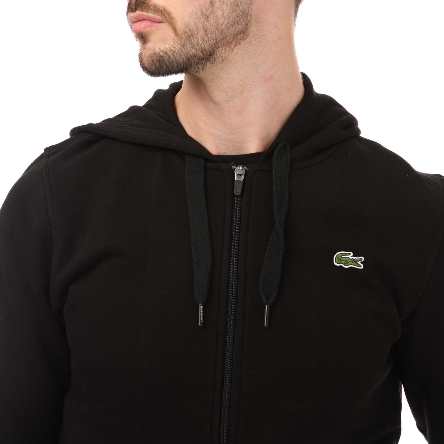 Black Lacoste Mens Full Zip Sweatshirt - Get The Label