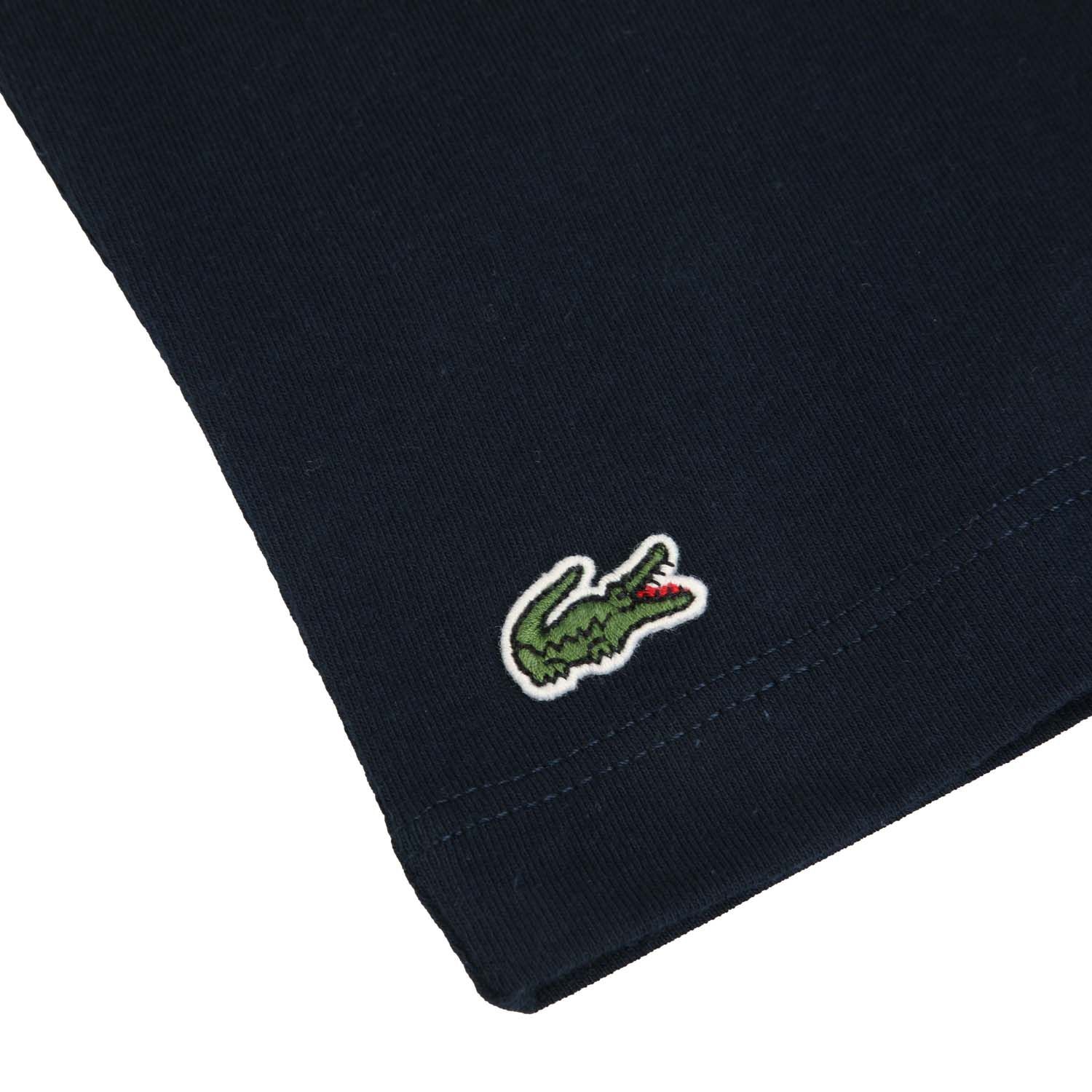 Navy Lacoste Boys Printed Cotton Jersey T-Shirt - Get The Label