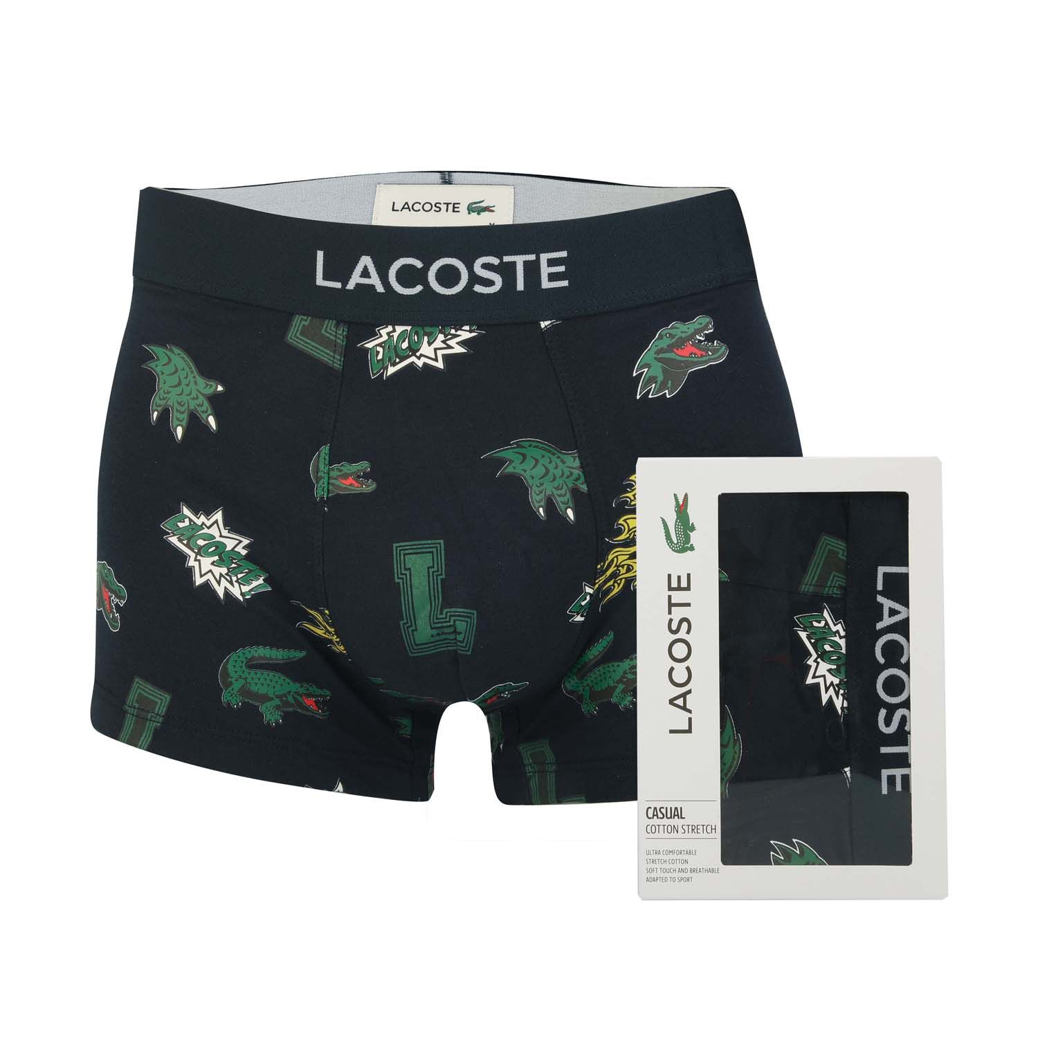 Multi colour Lacoste Mens Holiday Organic Cotton Trunks - Get The Label