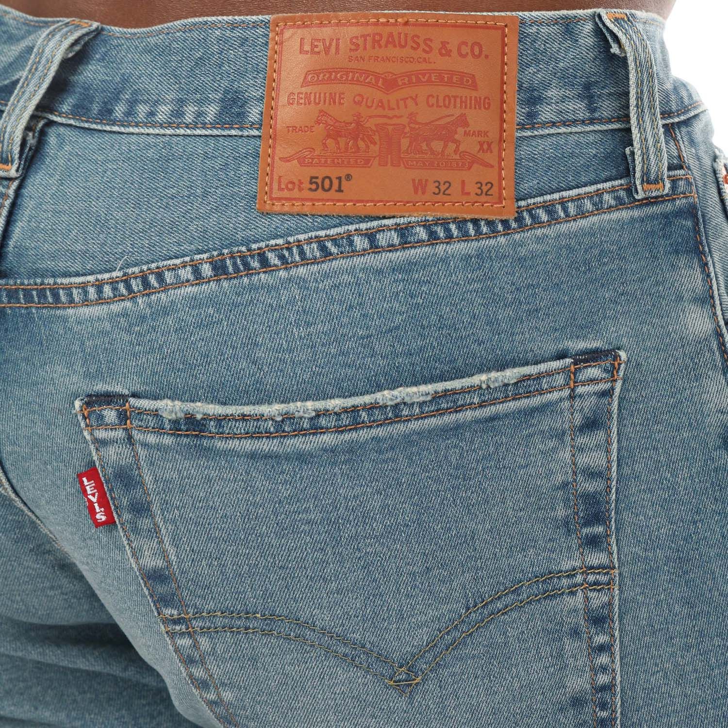 Denim Levis Mens 501 Original Ironwood Jeans - Get The Label