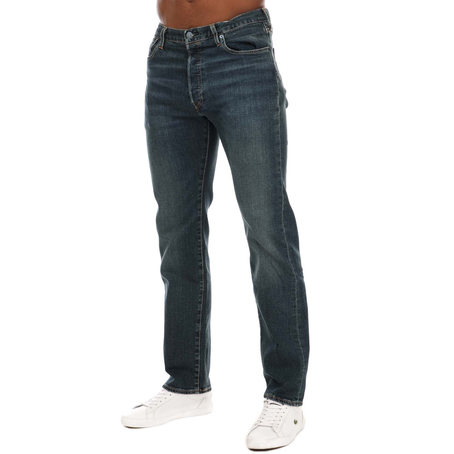 Levi's Men's 501 Original Shrink To Fit Jeans Straight Leg Button