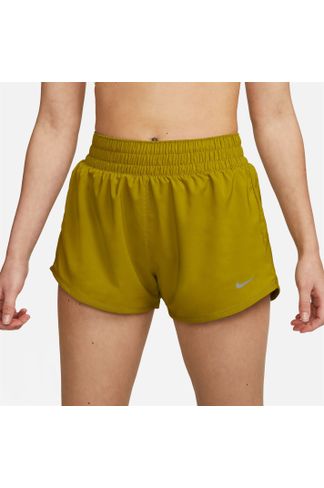 Womens Dri Fit One Mid Rise 3 Brief Lined Shorts