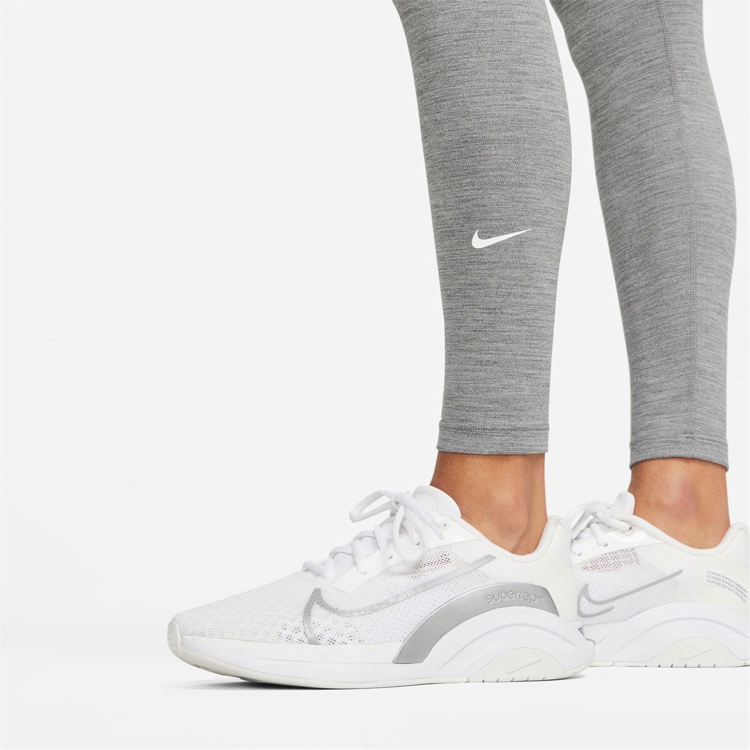 Grey Nike Womens One Dri Fit High Rise Leggings - Get The Label