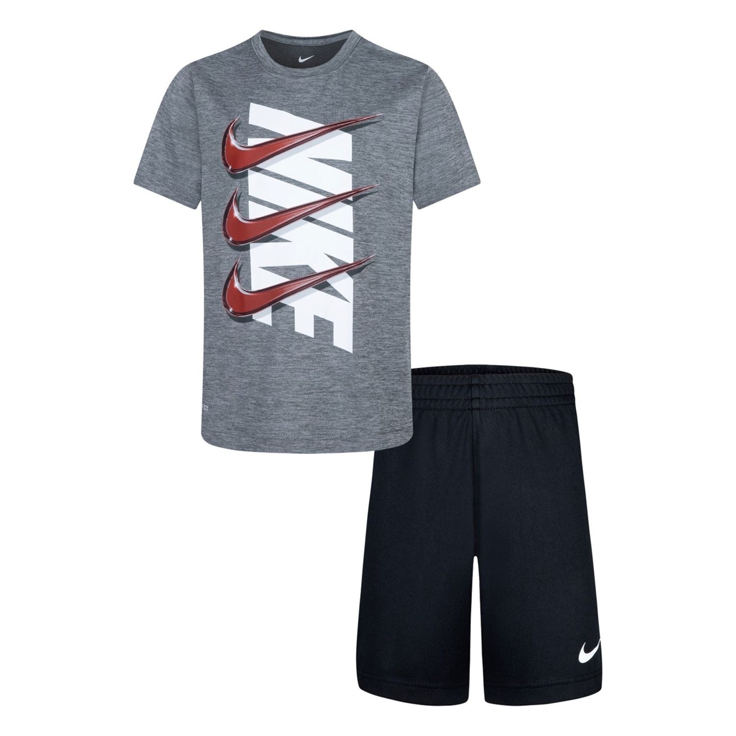 Buy Nike Kids Black & White Logo Print T-Shirt & Shorts Set for