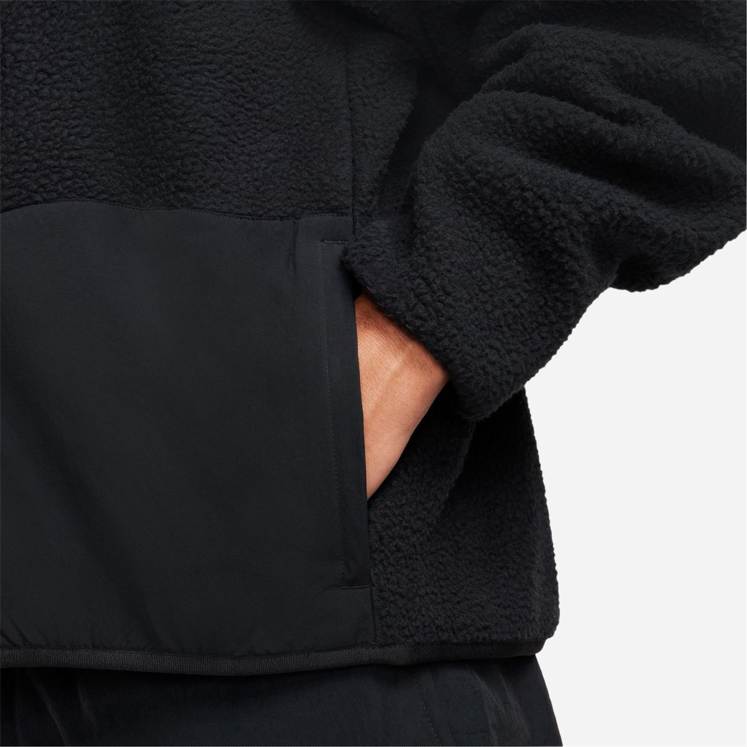 Black Nike Mens Club Fleece+ Sherpa Winterized Jacket - Get The Label