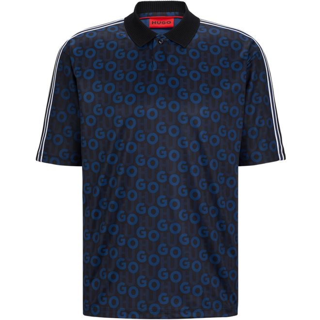 Men's Relaxed Fit Printed Monograms Polo Shirt