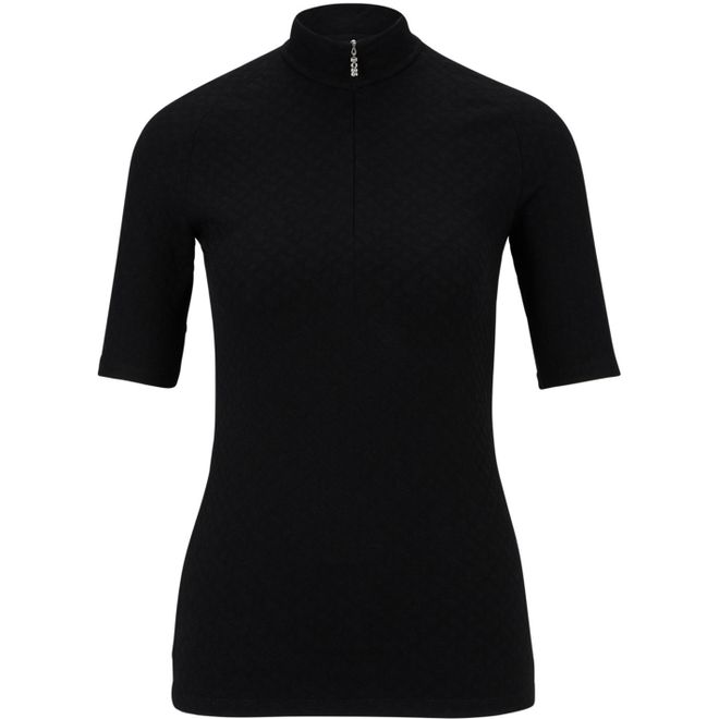 EXTRA-SLIM-FIT TOP WITH ZIPPED COLLAR