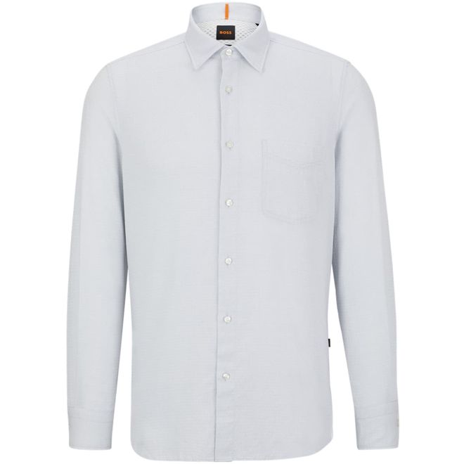 Regular-fit Shirt In Cotton Dobby