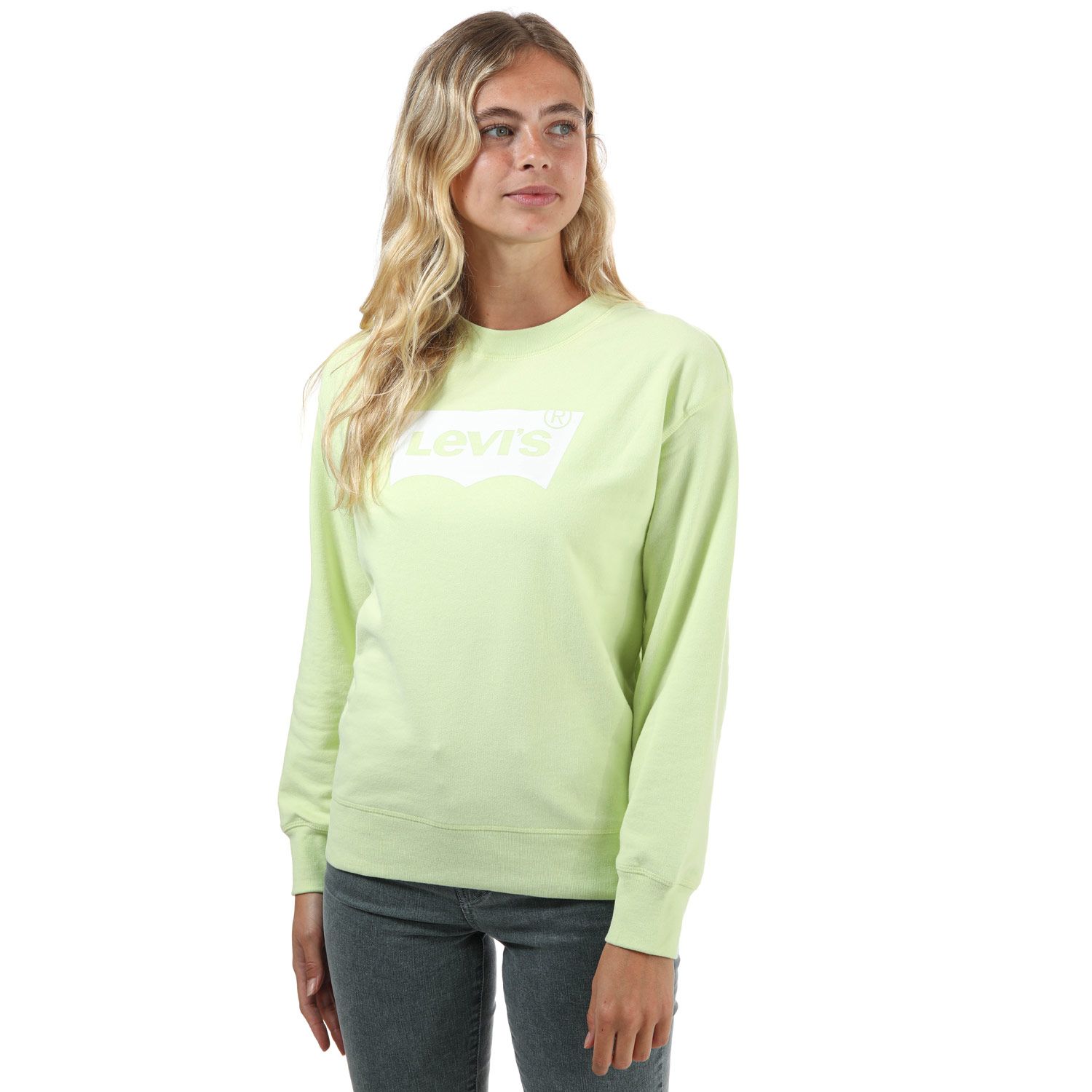 Lime Levis Womens Graphic Standard Crew Neck Sweatshirt - Get The Label