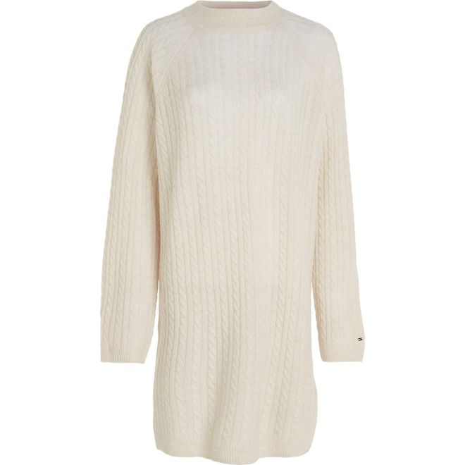 Women's Soft Wool Ao Cable C-nk Dress Sweater