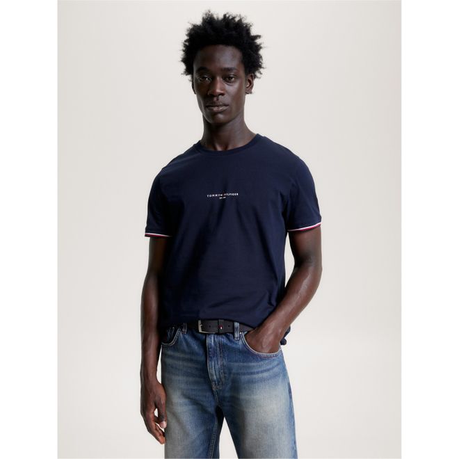 Men's Tommy Logo Slim Fit Tipped T-Shirt