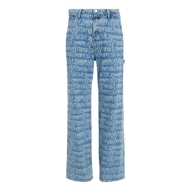 DAISY LOW RISE BAGGY SPELL-OUT CARPENTER JEANS