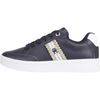 Women's Leather Webbing Detail Court Trainers