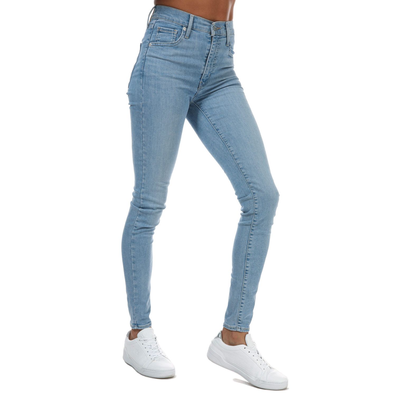 Light Blue Levis Womens Mile High Super Skinny Jeans - Get The Label