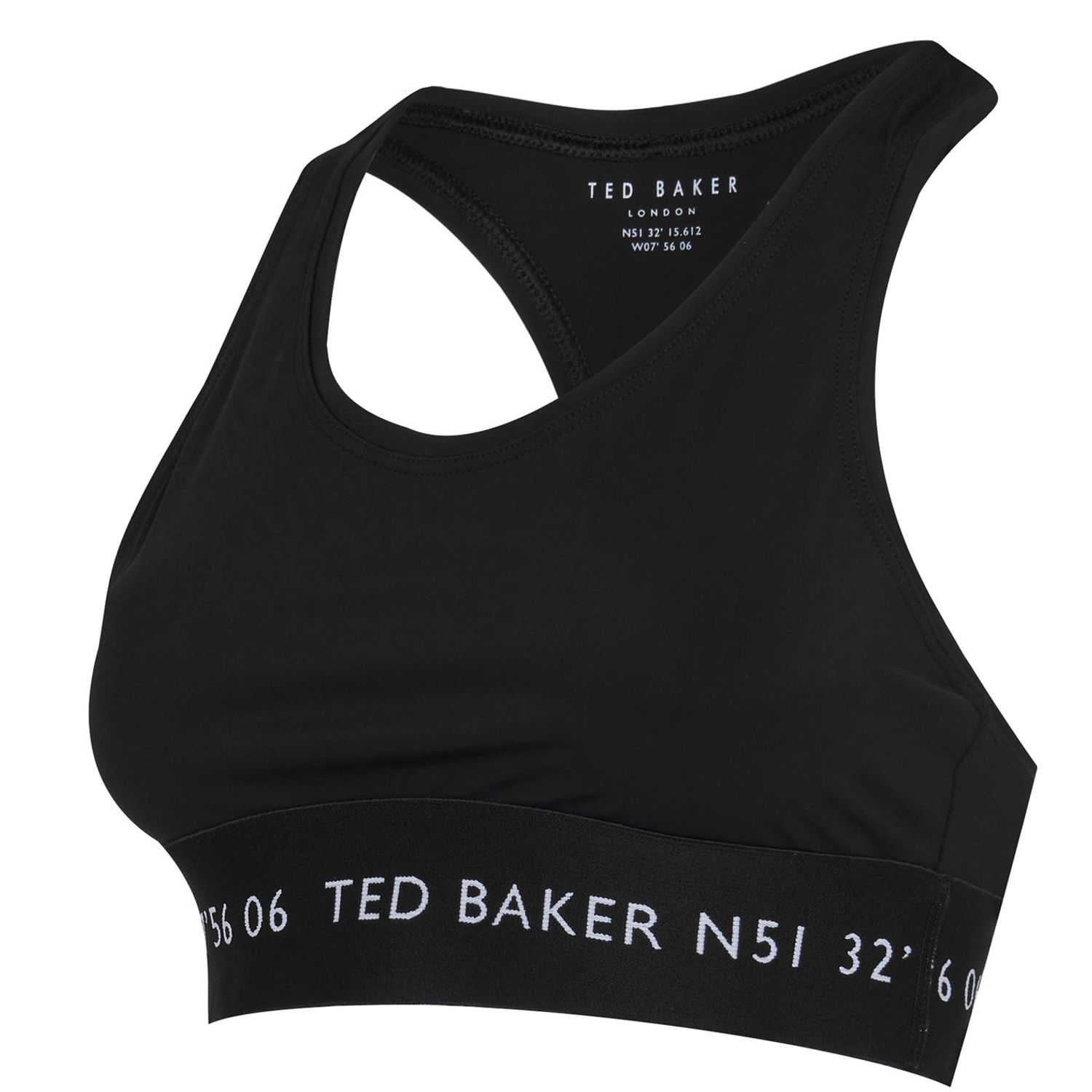 B by Ted Baker Black lace diamante detail racer back bra