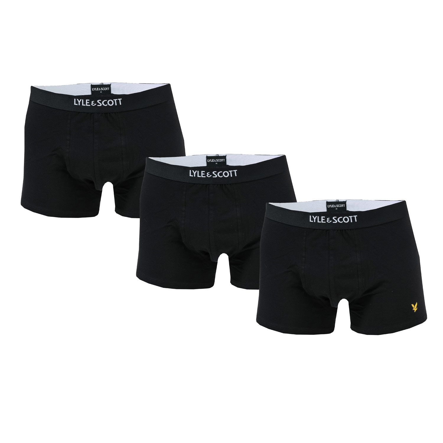 Black Lyle And Scott Mens Nathan 3 Pack Boxer Shorts - Get The Label