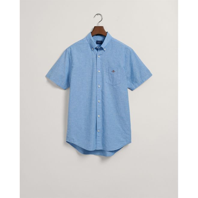 Cotton Linen Ss Shirt Day Blue