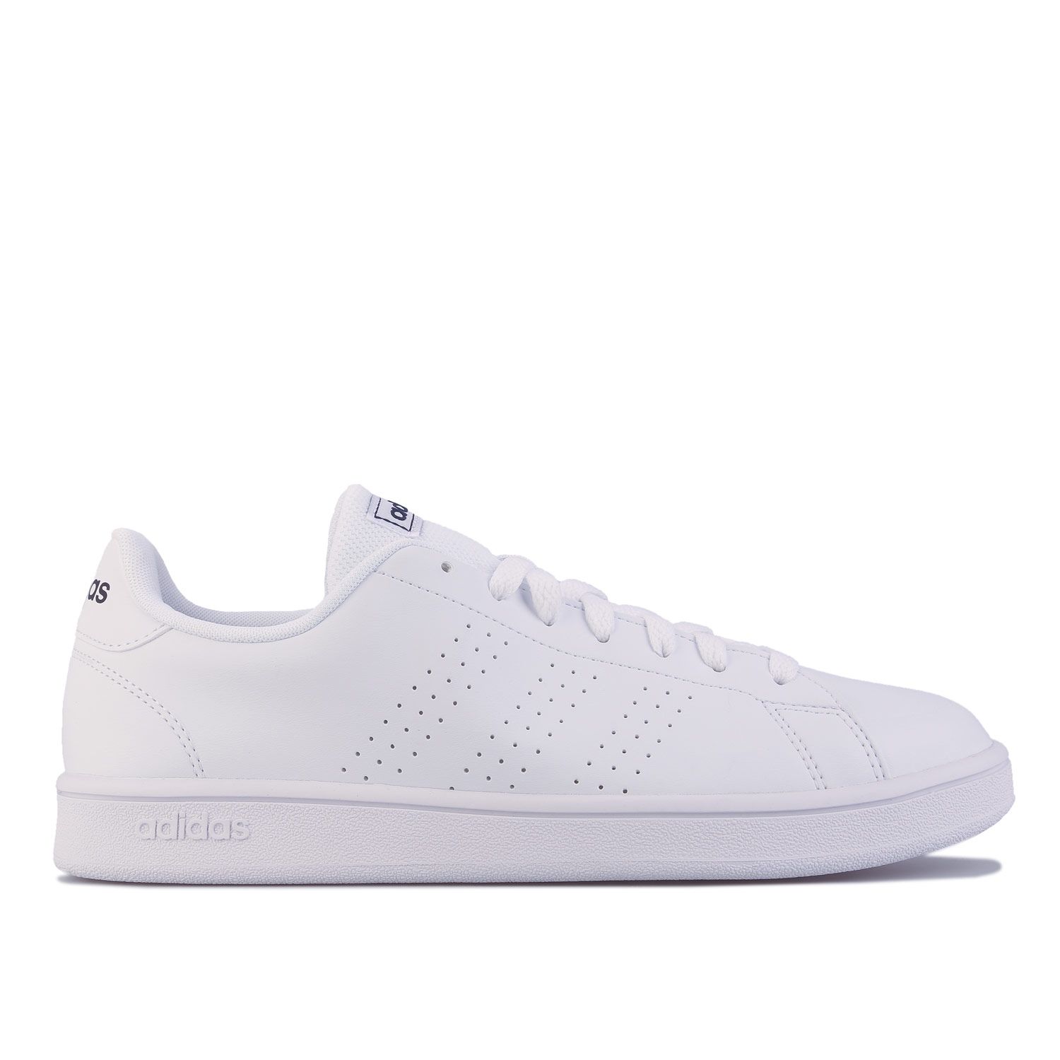 White adidas Mens Advantage Base Trainers - Get The Label