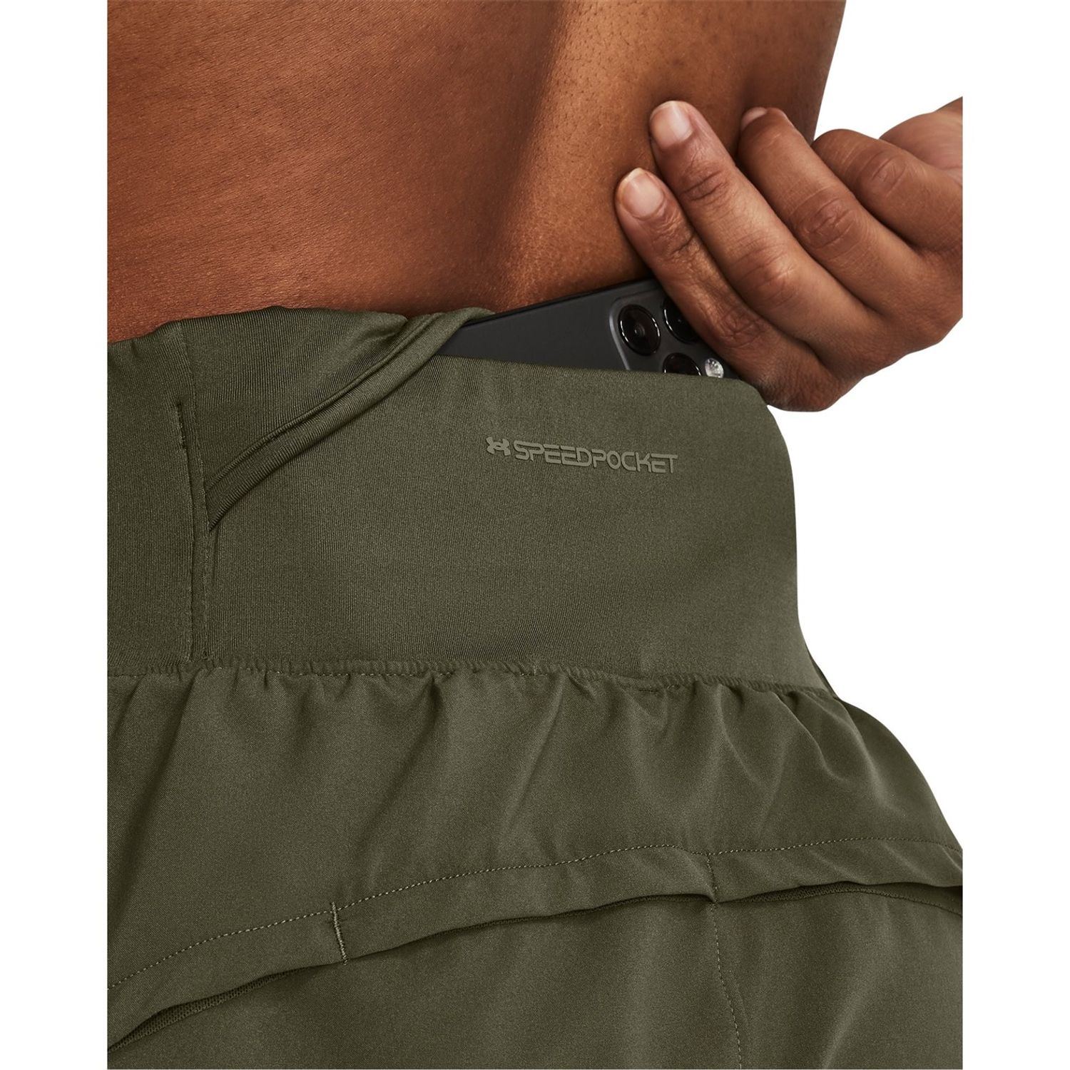 Green Under Armour Run Stamina 2 In 1 Shorts - Get The Label