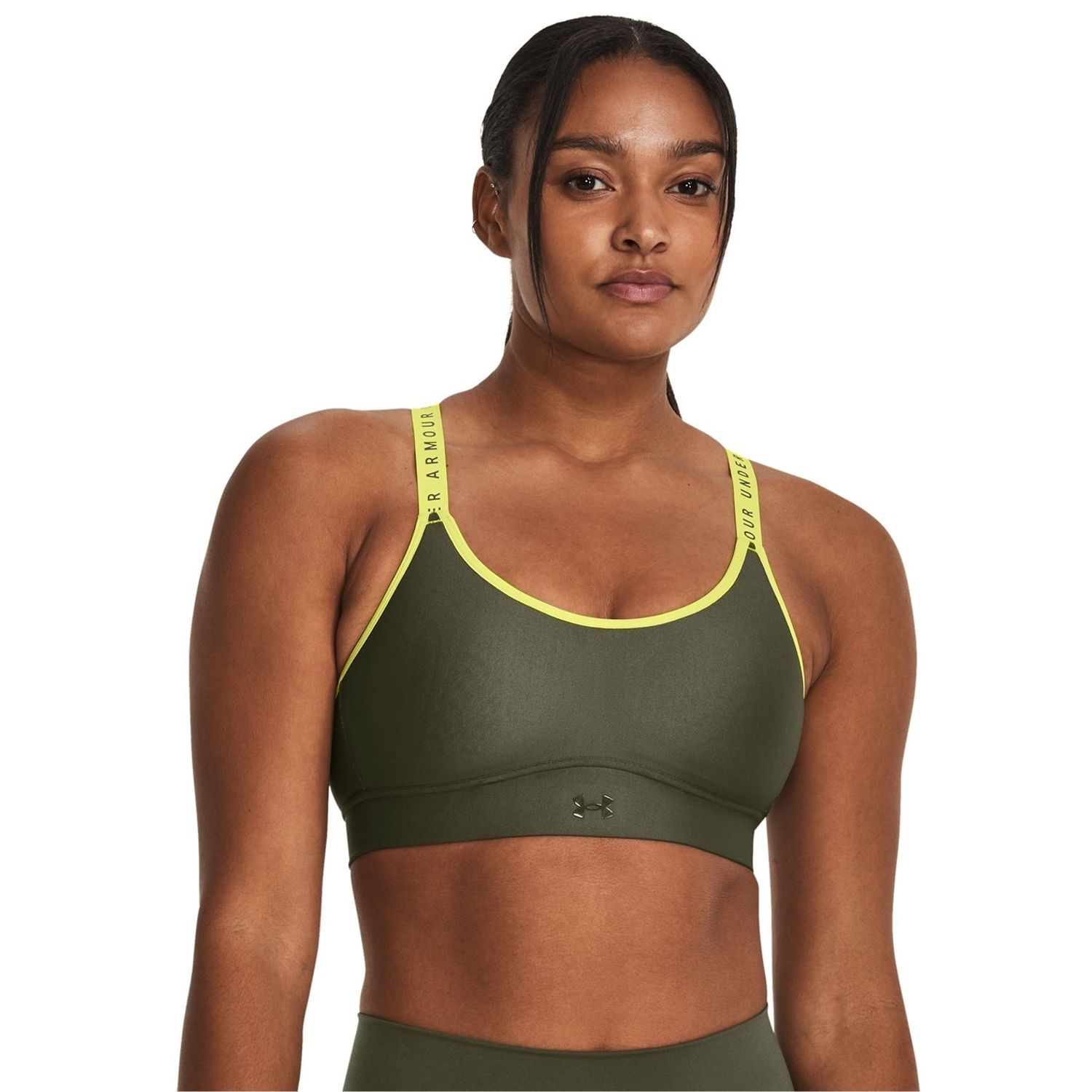Green Under Armour Armour Infinity Mid Sports Bra Ladies - Get The Label