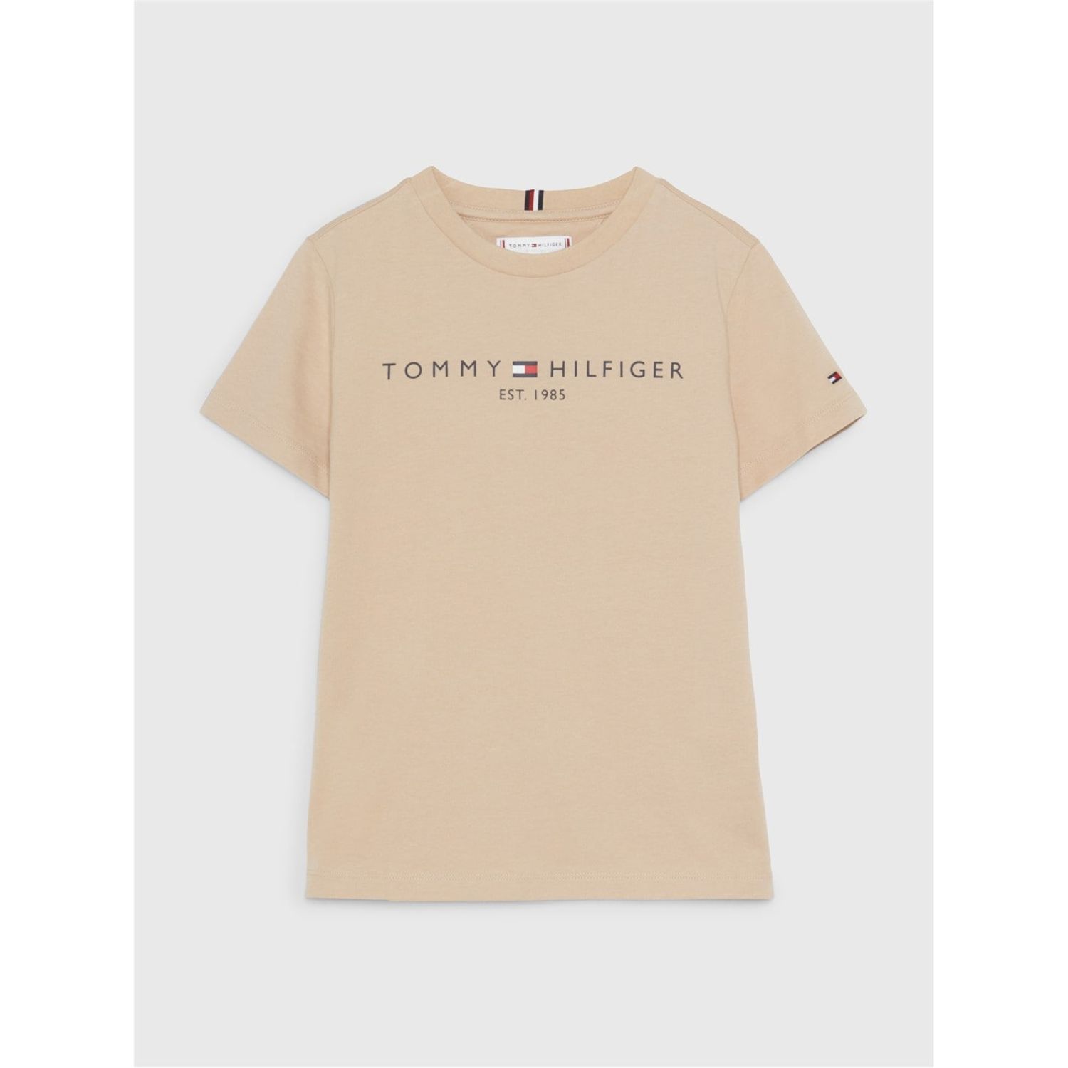 Beige Tommy Hilfiger Boys Essential Label The T-Shirt Get 