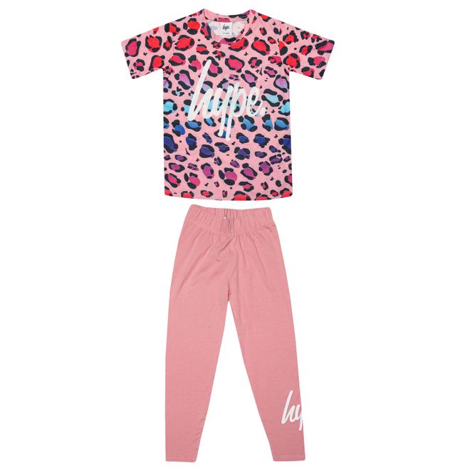 Junior Girls Leopard T-Shirt & Legging Set