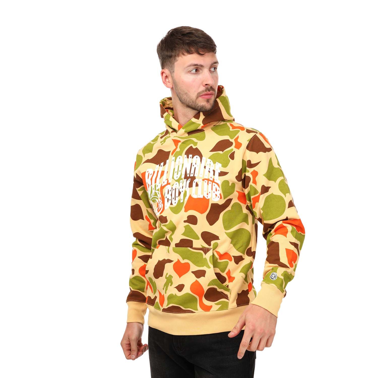 Mens Camo All Over Print Pullover Hoodie