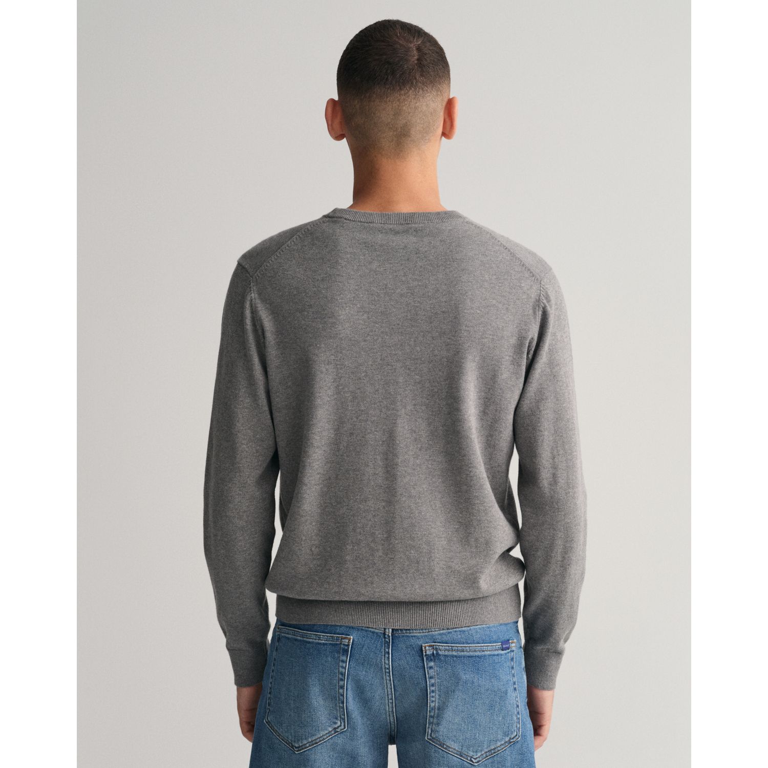 Grey Gant Mens Classic Cotton Crewneck Sweatshirt - Get The Label