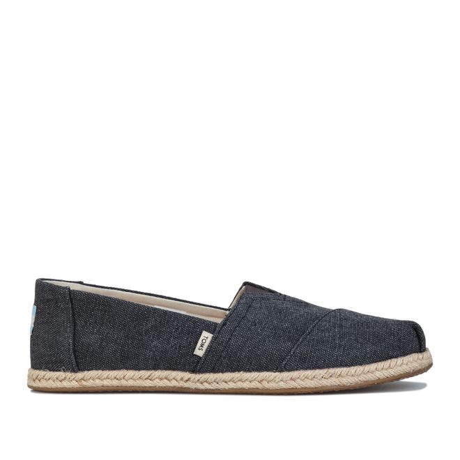 Womens Washed Canvas Espadrille Pumps