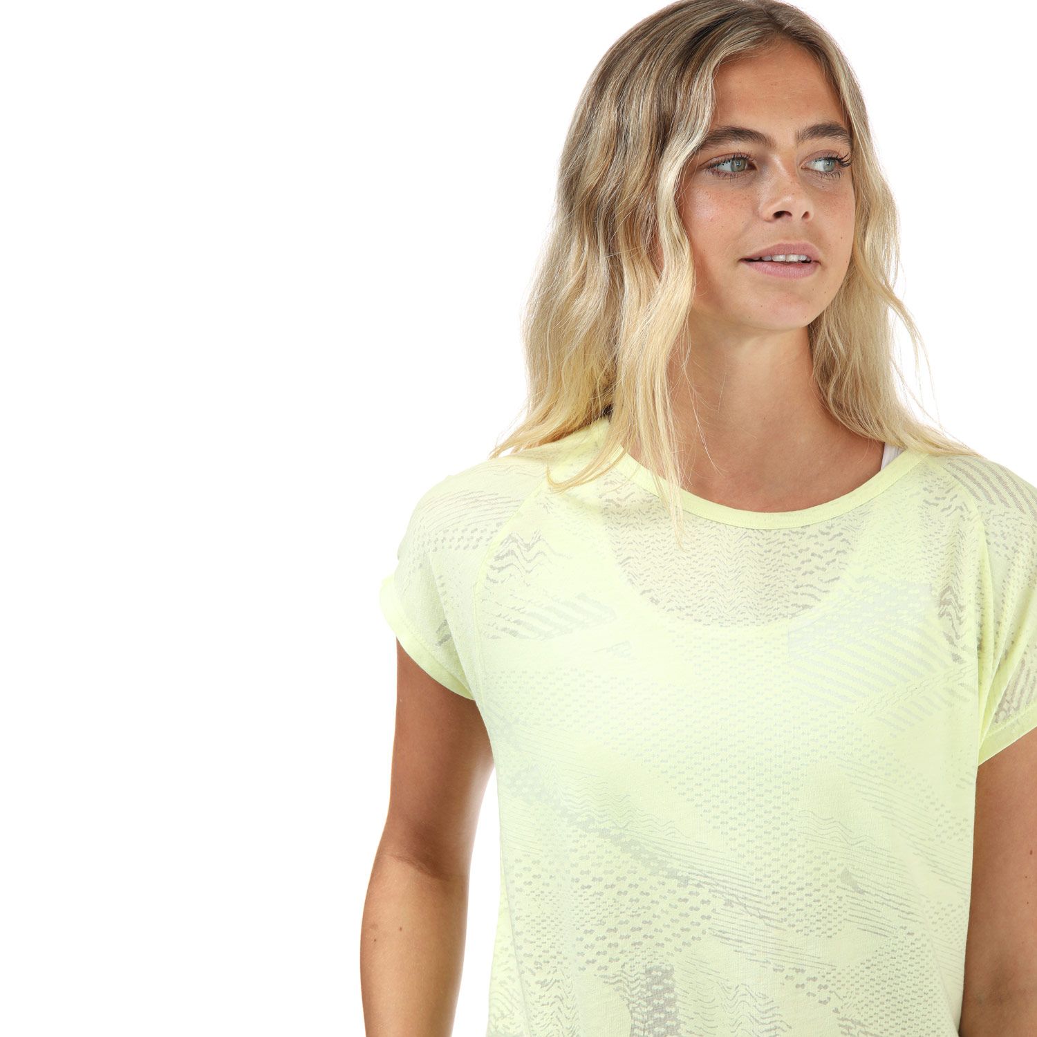 Lemon Reebok Womens Burnout T-Shirt - Get The Label