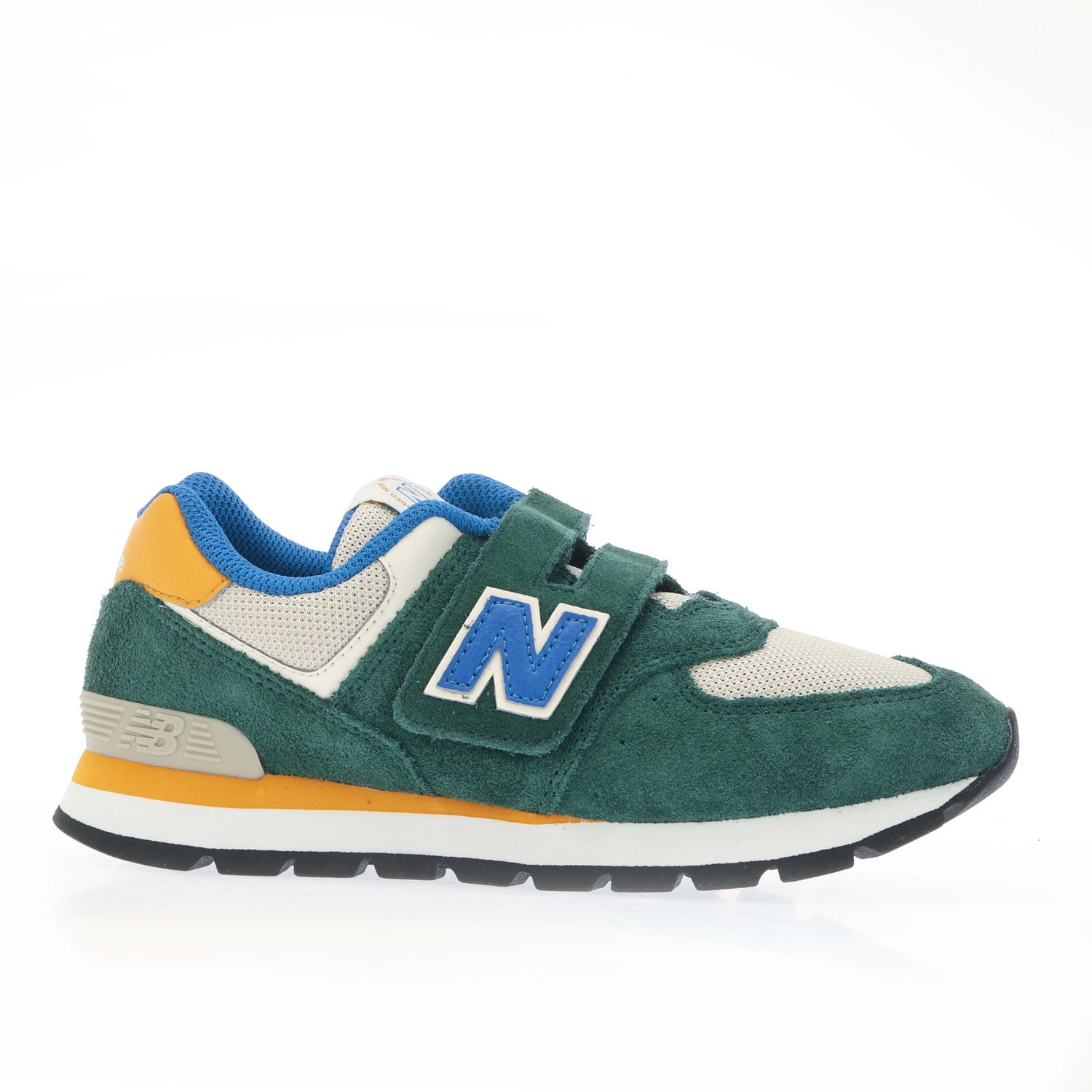 Green New Balance Kids 574 Hook and Loop Trainers - Get The Label