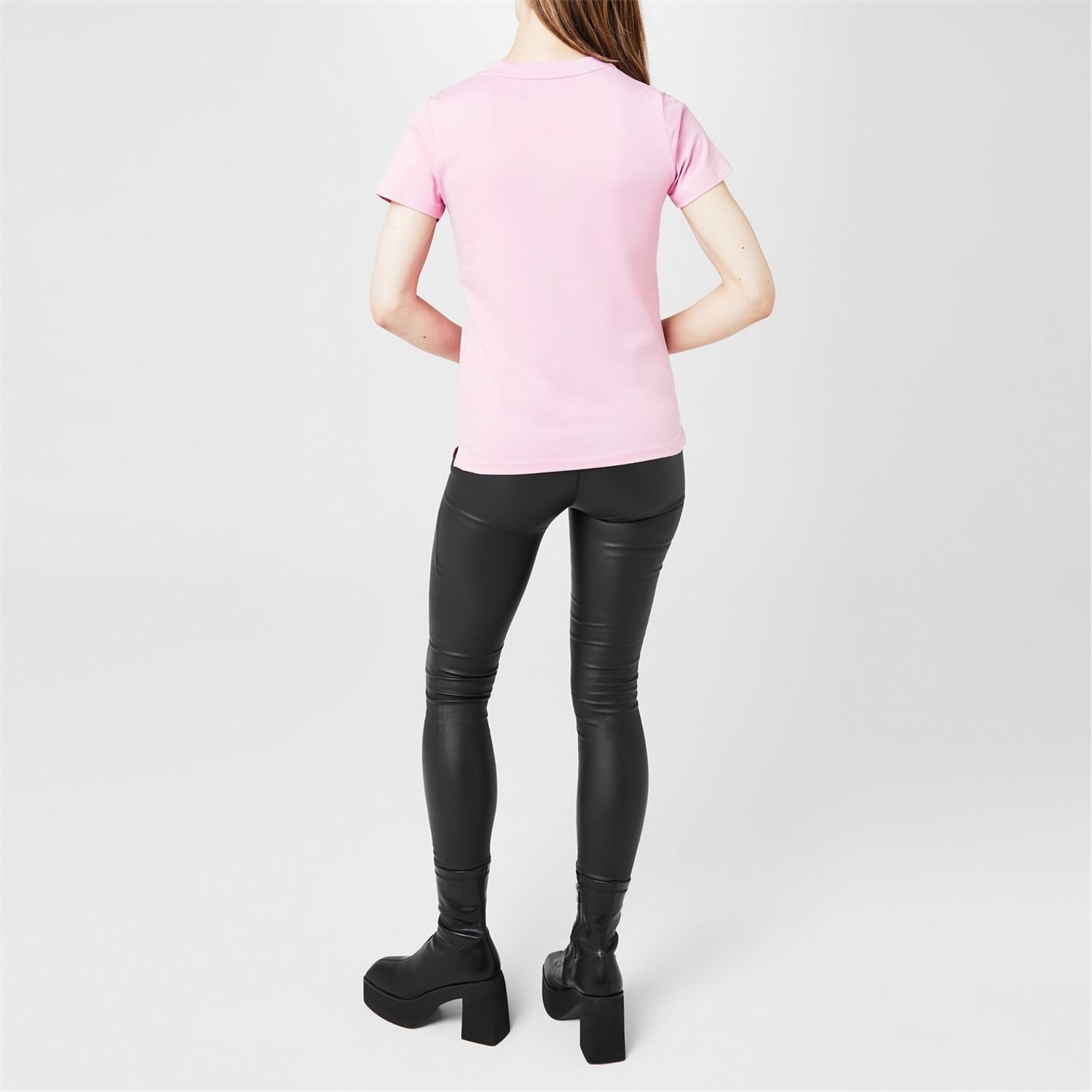 Guess - Pink Cotton Logo Leggings