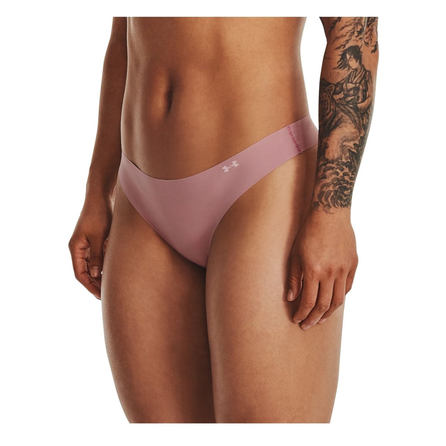 Pink Under Armour Womens 3 Pack Thongs - Get The Label