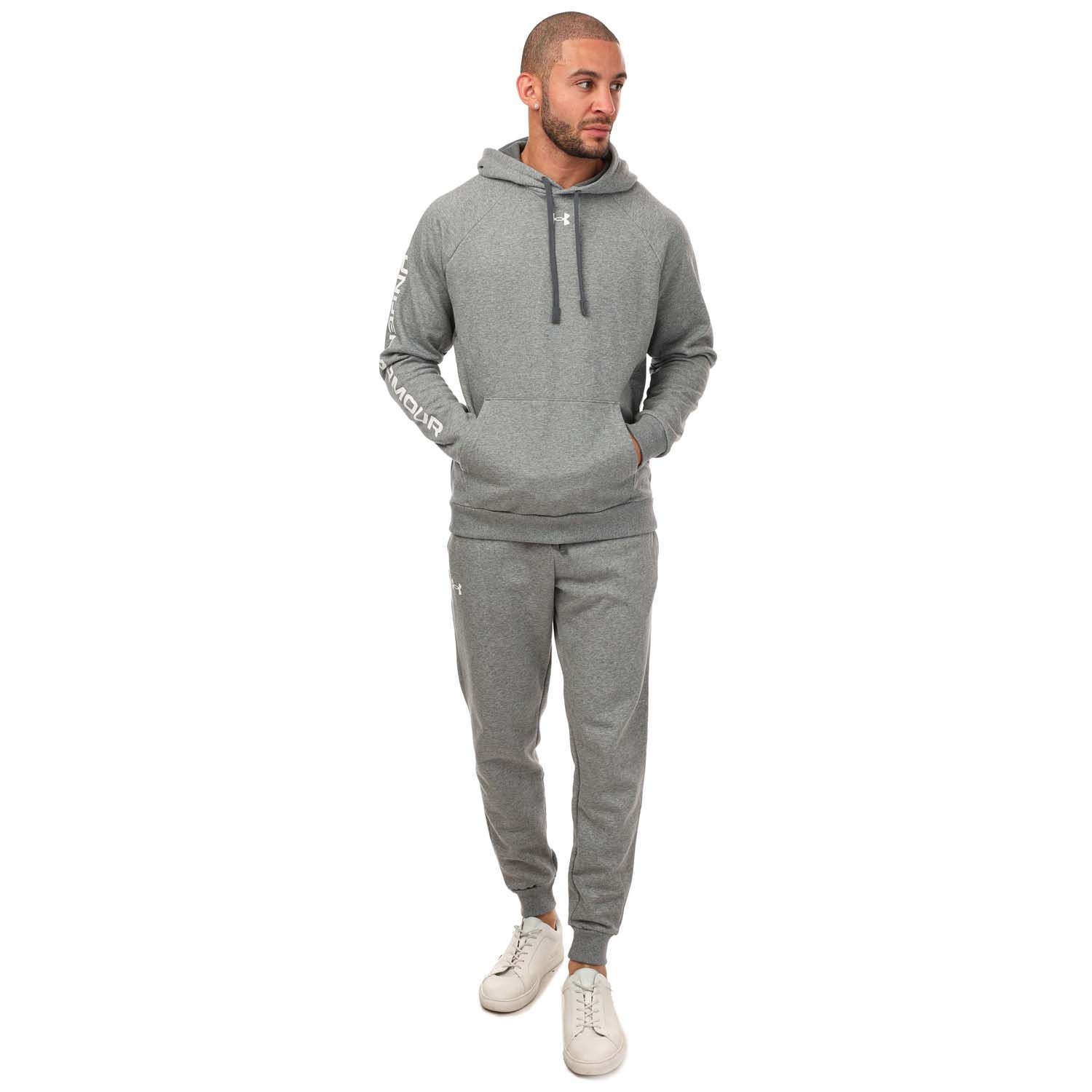 Grey Under Armour Mens Rival Fleece Tracksuit - Get The Label