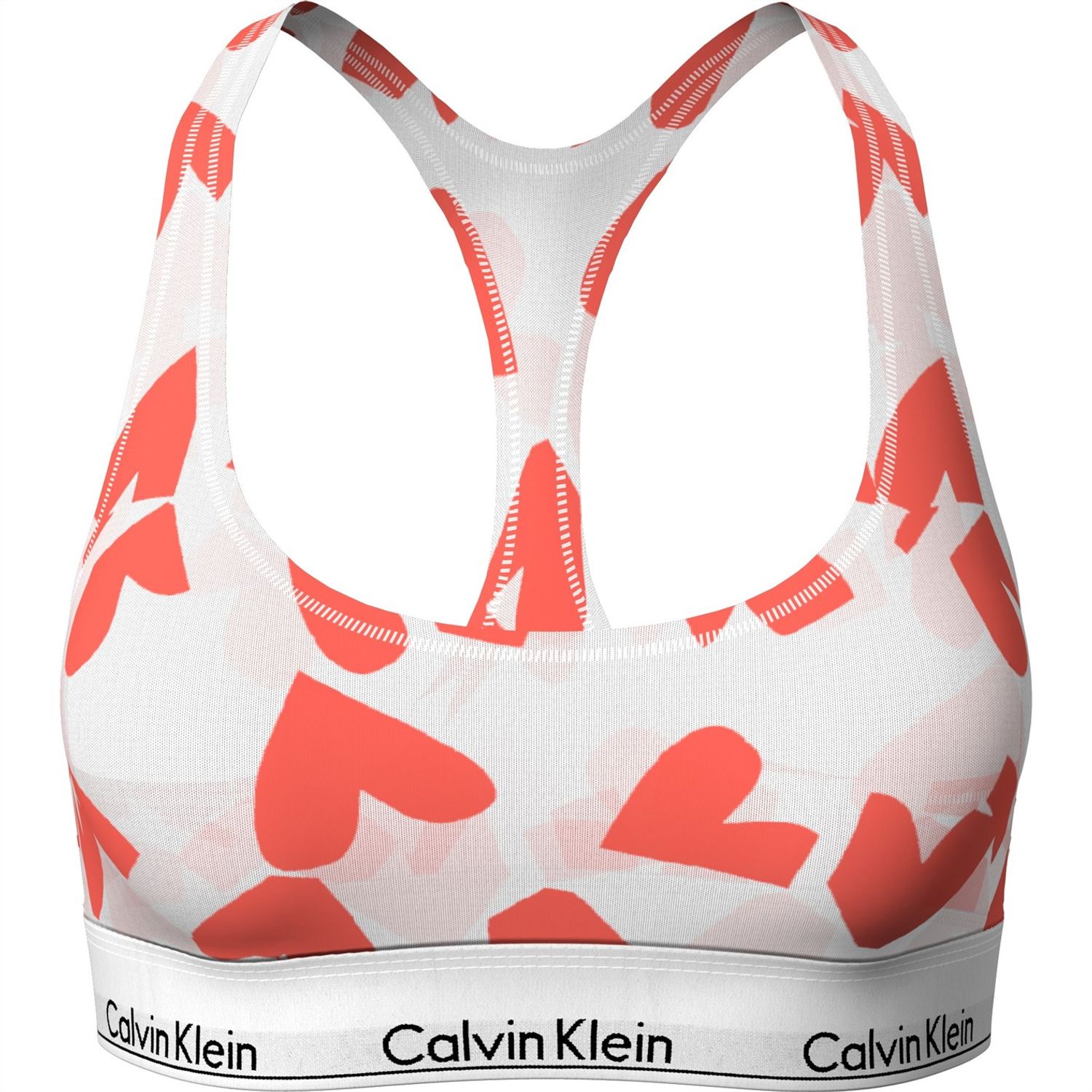 Red Calvin Klein Cotton Logo Bralette - Get The Label