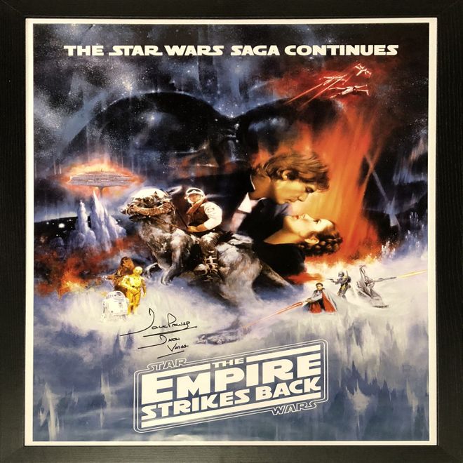 Dave Prowse Darth Vader Signed Star Wars Poster