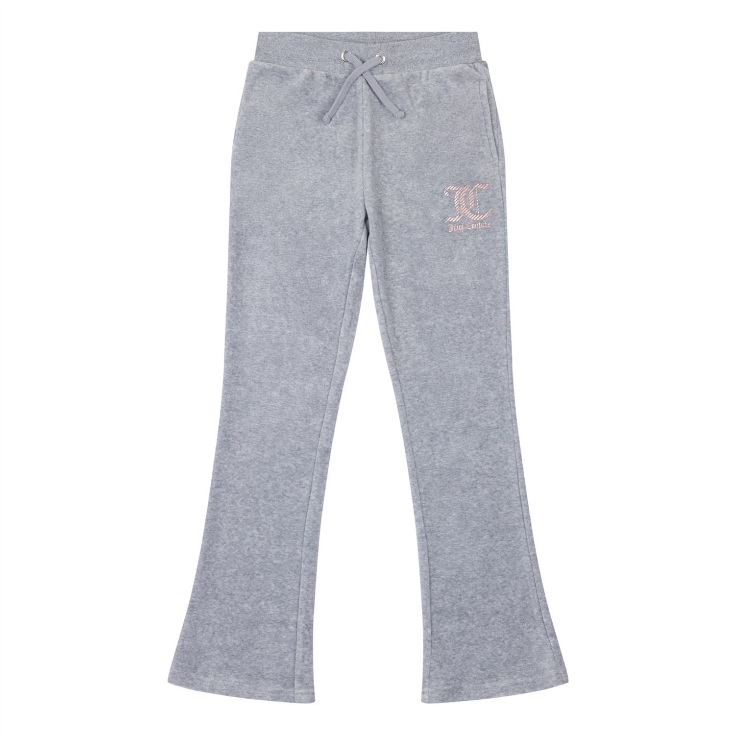 Grey Juicy Couture Velour Bootcut Girls Joggers - Get The Label