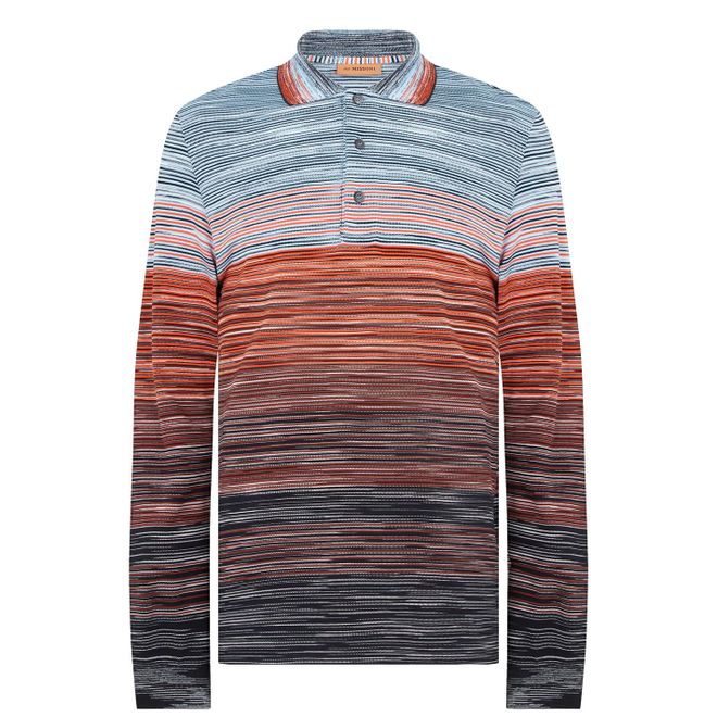 Abstract Stripe Polo Shirt