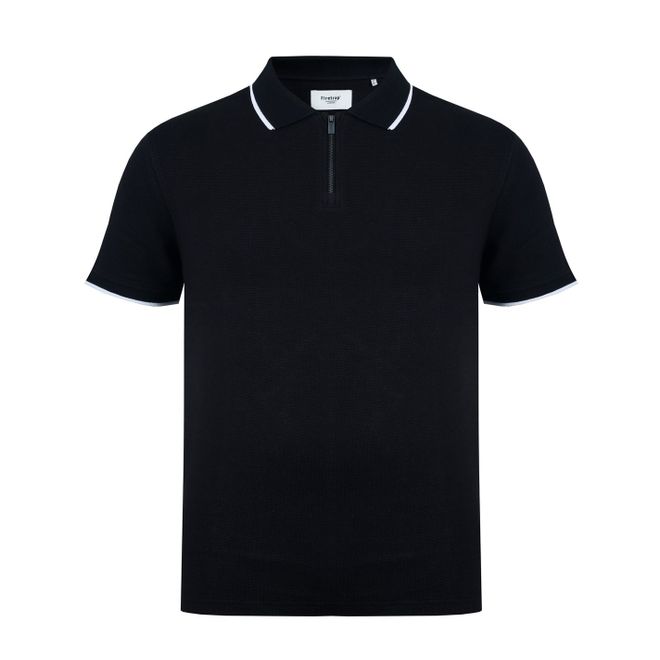 Quarter Zip Short Sleeve Polo Shirt