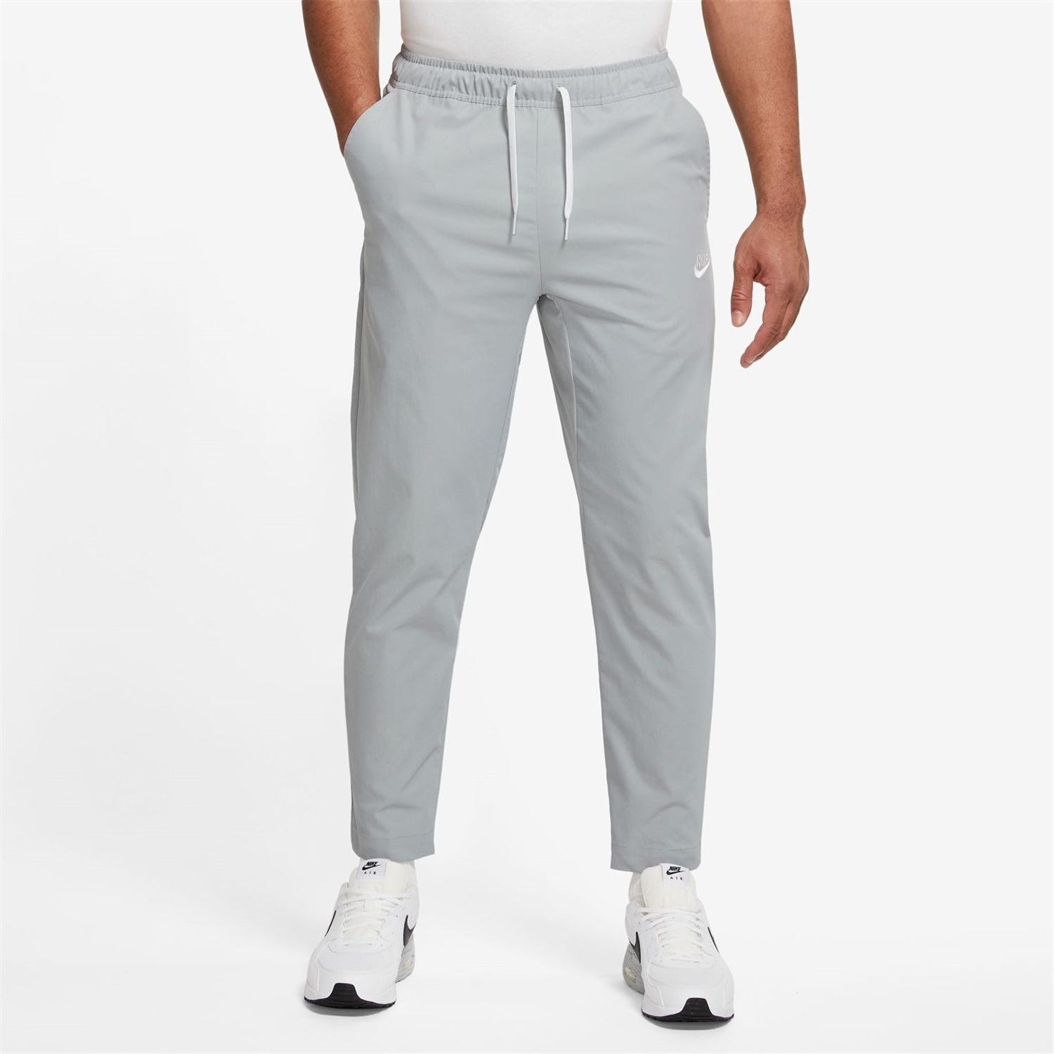 Grey Nike Mens Club Woven Tapered Leg Pants - Get The Label