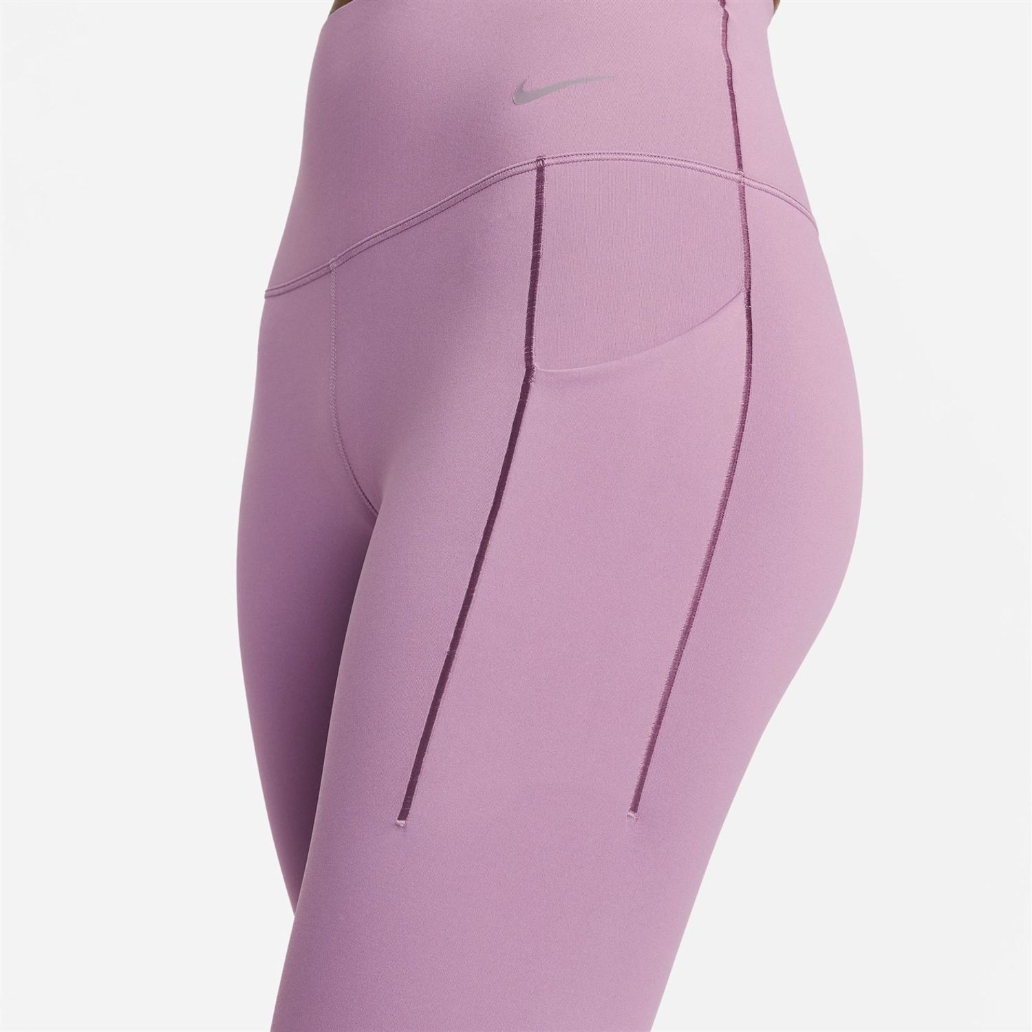 Nike Womens Universa Medium Support High Waisted 7 8 Leggings With Pockets  in Purple