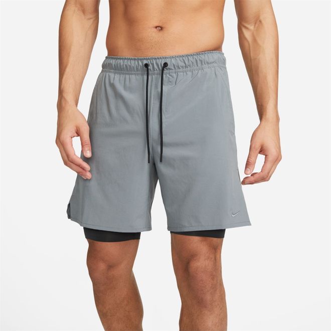 Mens Dri Fit Unlimited 7 2 In 1 Woven Fitness Shorts