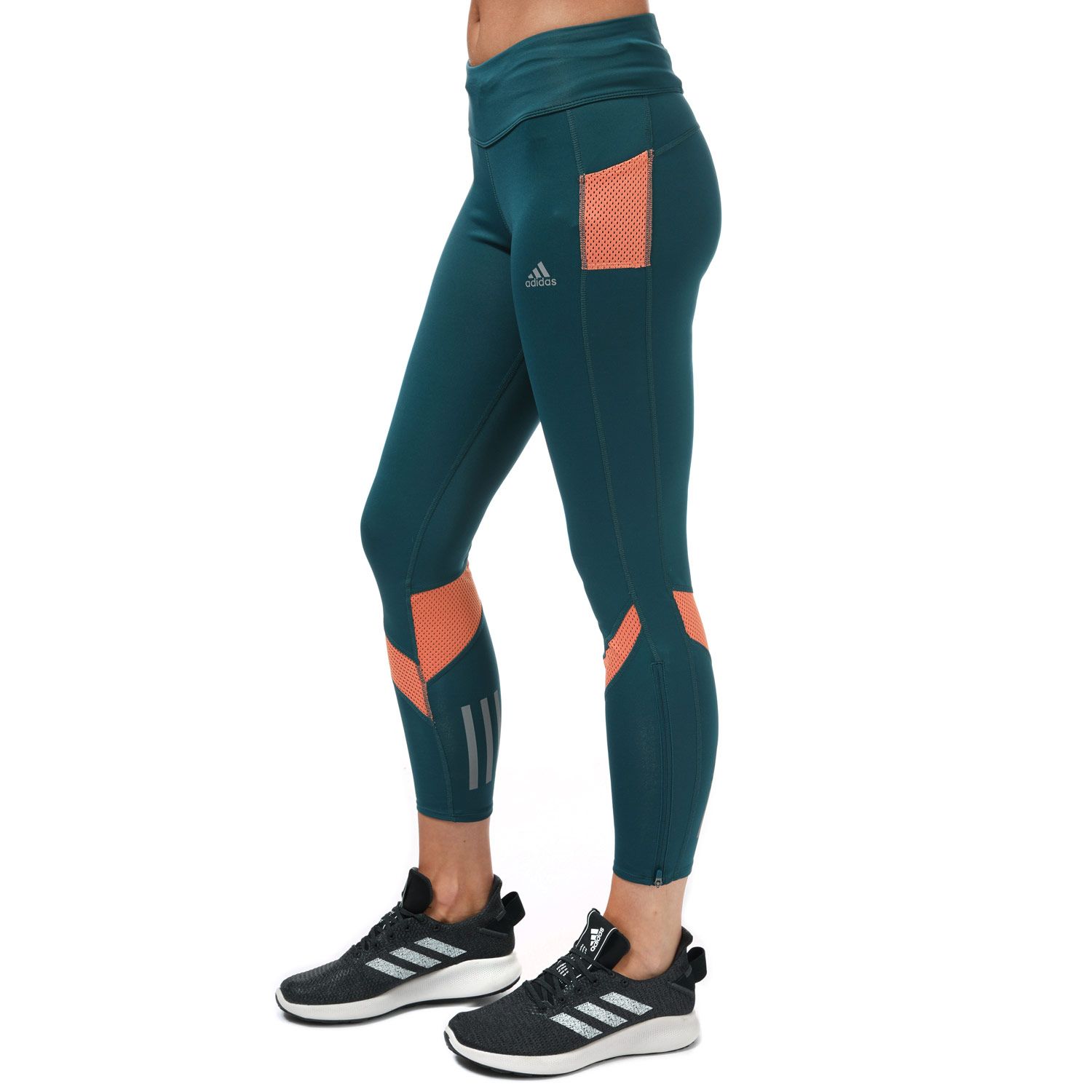 Teal adidas Womens Own The Run Tights - Get The Label