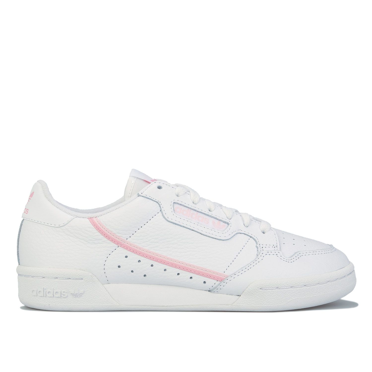 adidas originals white and pink continental 80 trainers