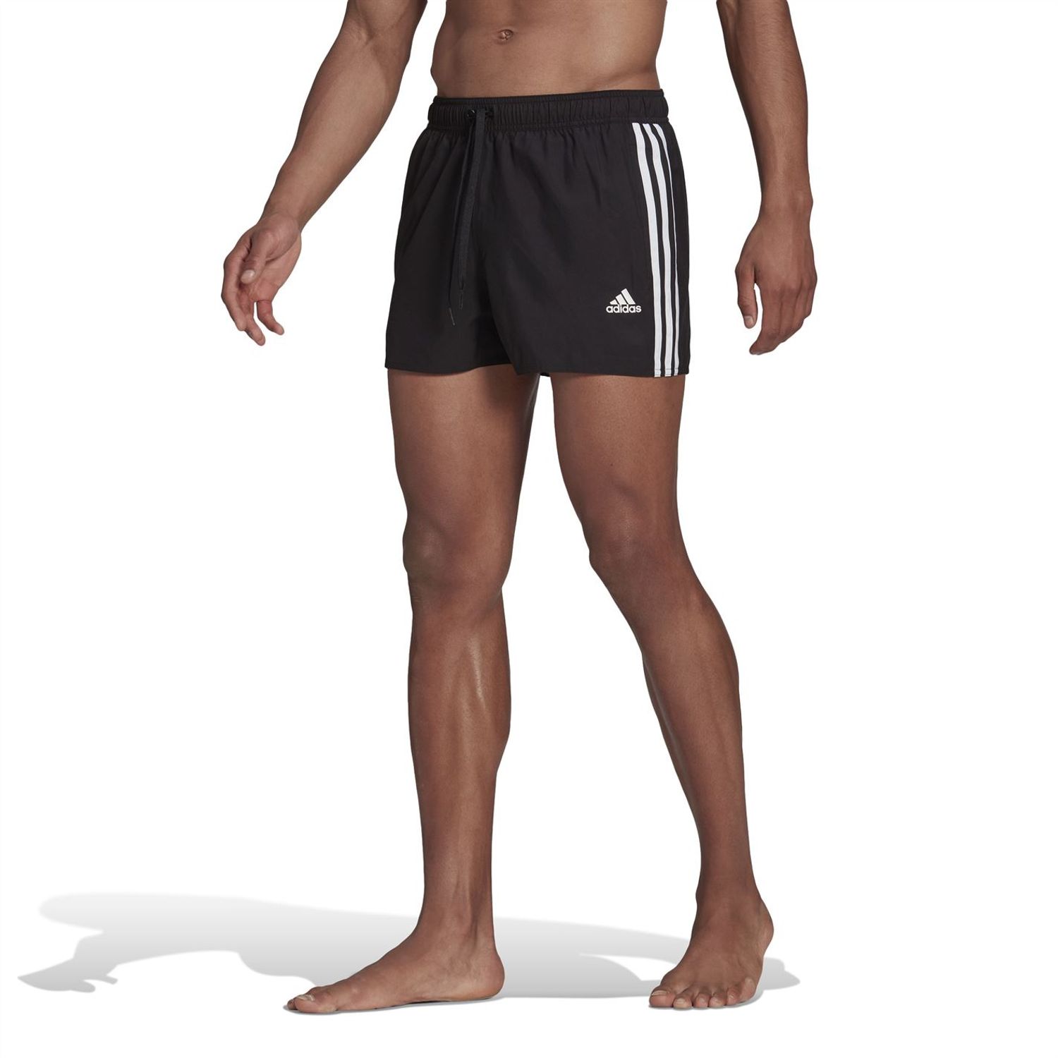 adidas 3-Stripes CLX Swim Shorts - Black