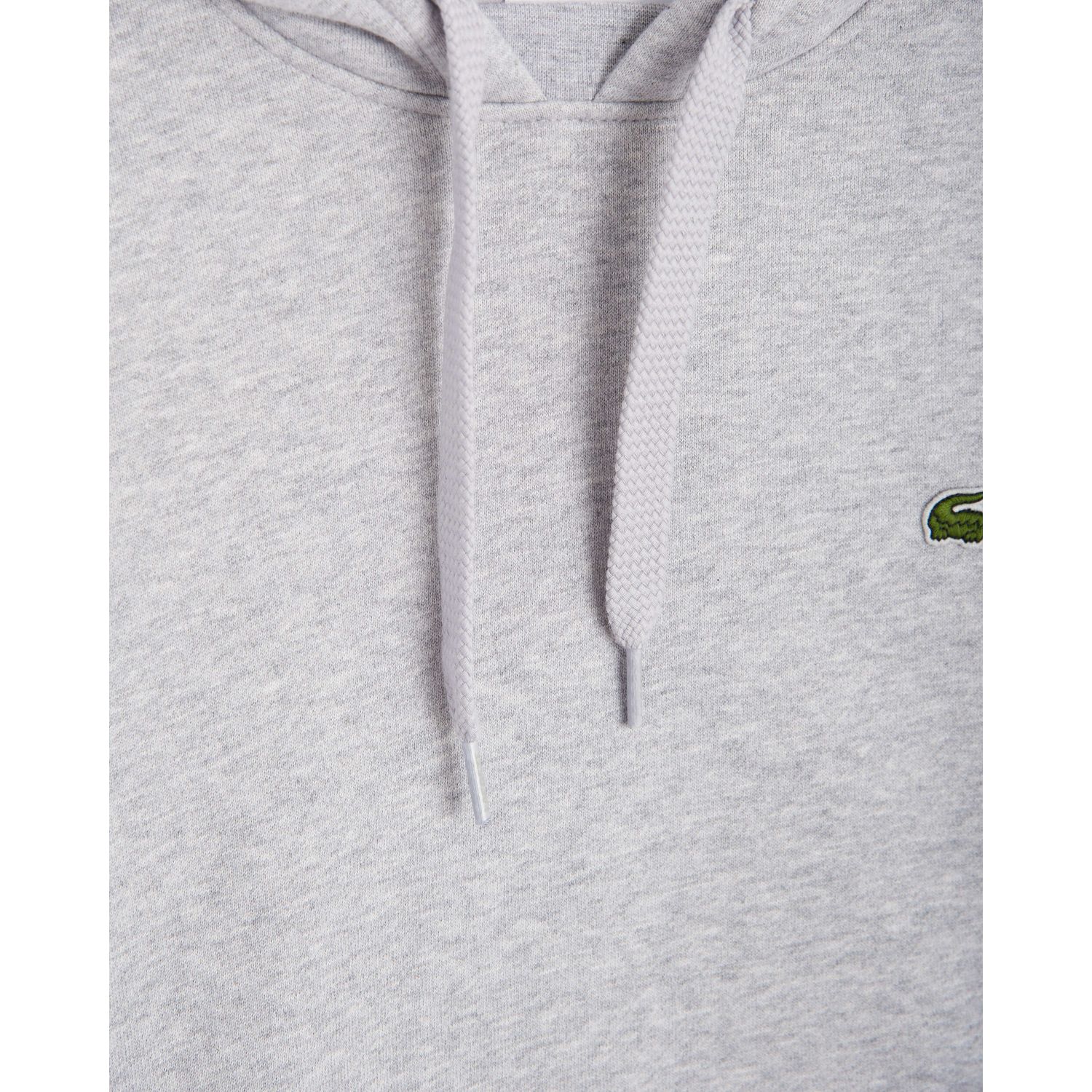 Silver Lacoste Men's Sport Fleece Pullover Hoodie - Get The Label