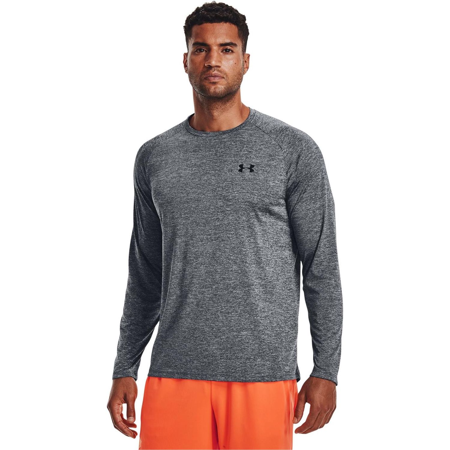 Grey Under Armour Tech 2.0 Long Sleeve T Shirt Mens - Get The Label