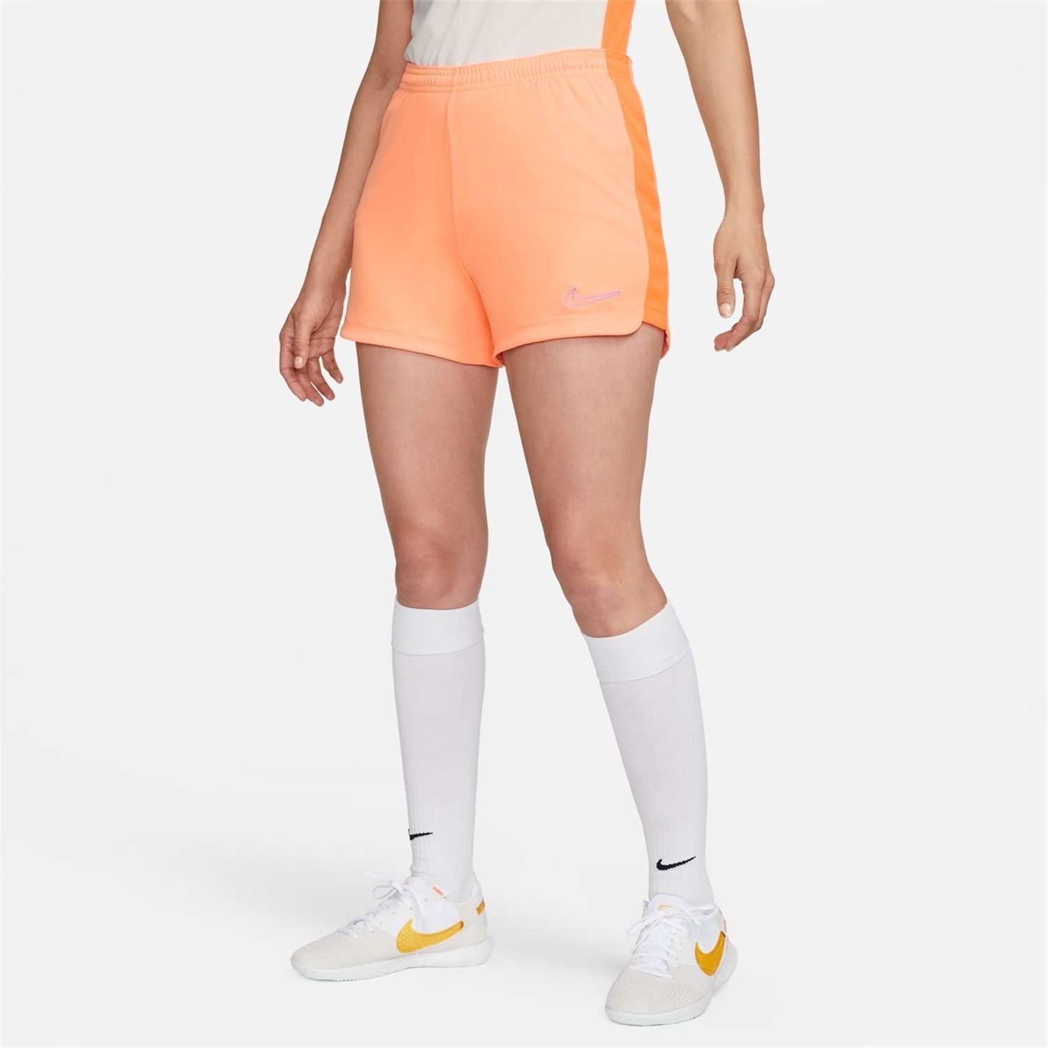 Nike Womens Academy Dri Fit Shorts in Orange
