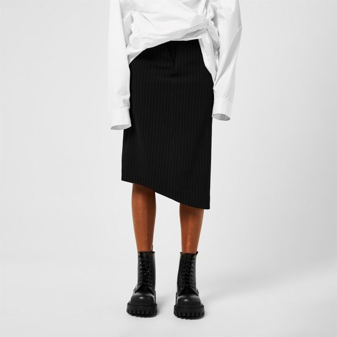 Pinstripe Midi Skirt