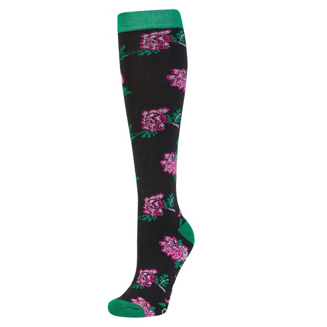 Ladies Single Pack Flower Socks